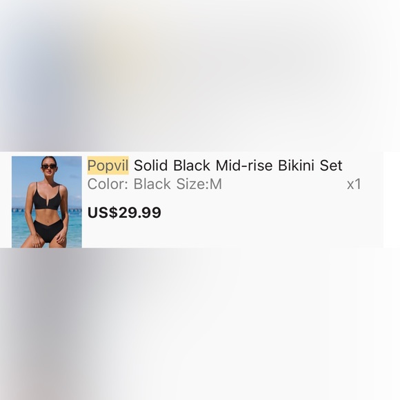 Popvil bikinis and top. NWT. Size Medium - Picture 6 of 8